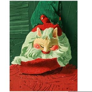 8.5x~10inch Christmas Holiday Abstract Santa Graphic Print Out on Glossy Paper